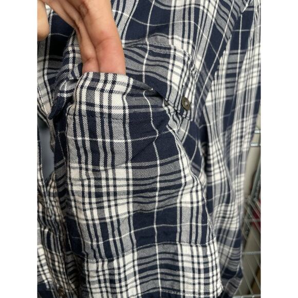 LL‎ Bean Signature Women's Plaid Layered Button Up Shirt Size 16 Preppy Classic - Picture 4 of 12